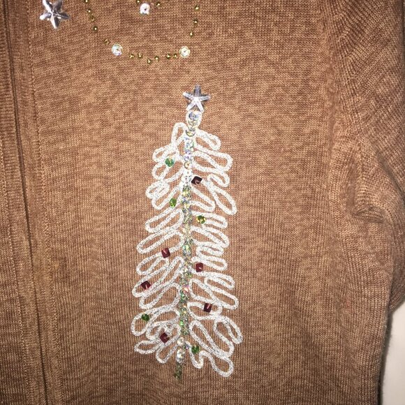 Mercer Street Studio Snowman Cardigan Medium Christmas Sweater - Picture 5 of 14